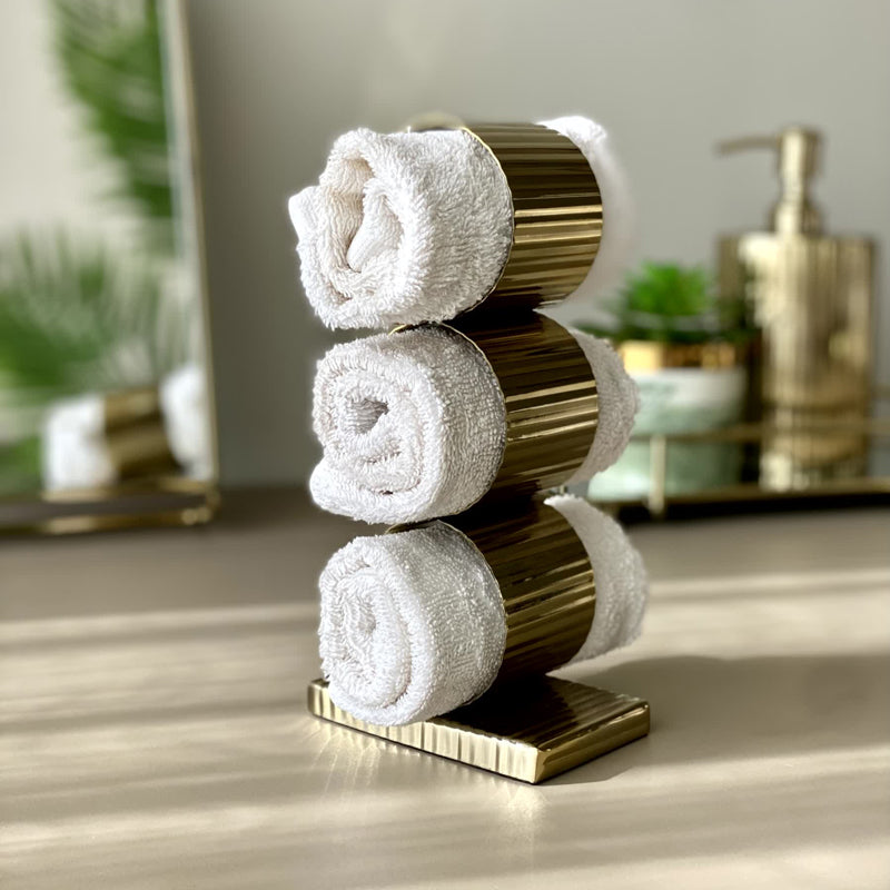 Buy Nyra Towel Holder - Gold Accessories & Sets from Vaaree