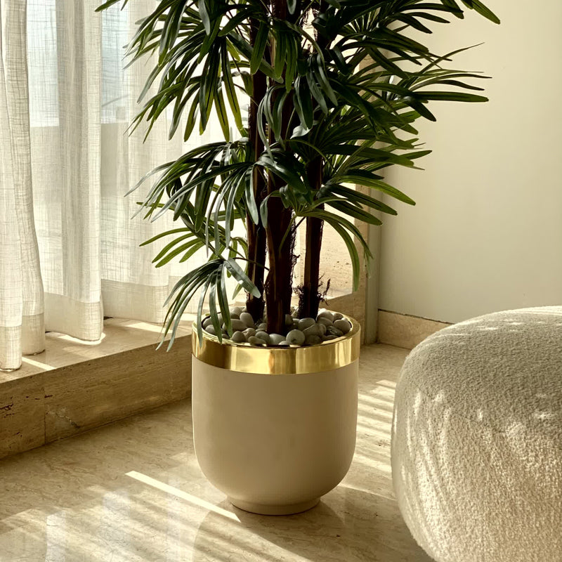 Buy Ebla Iron Planter - Beige Pots & Planters from Vaaree