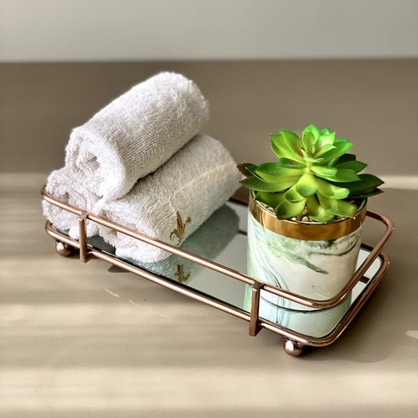 Buy Vendo Bathroom Tray - Copper Accessories & Sets from Vaaree