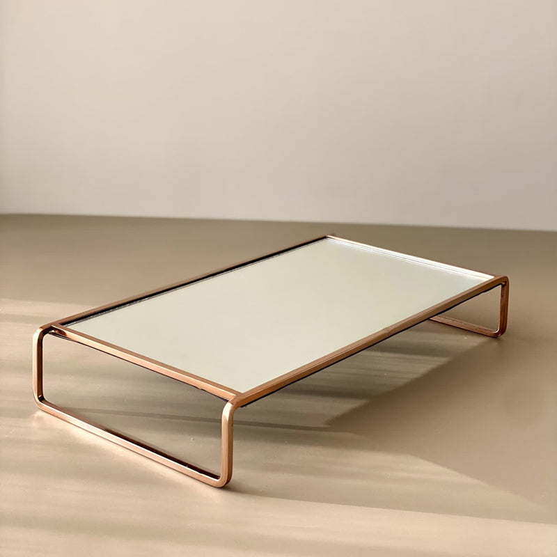 Buy Miasha Bathroom Tray - White & Copper Accessories & Sets from Vaaree