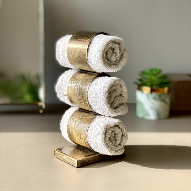 Buy Stida Towel Holder - Antique Gold Accessories & Sets from Vaaree