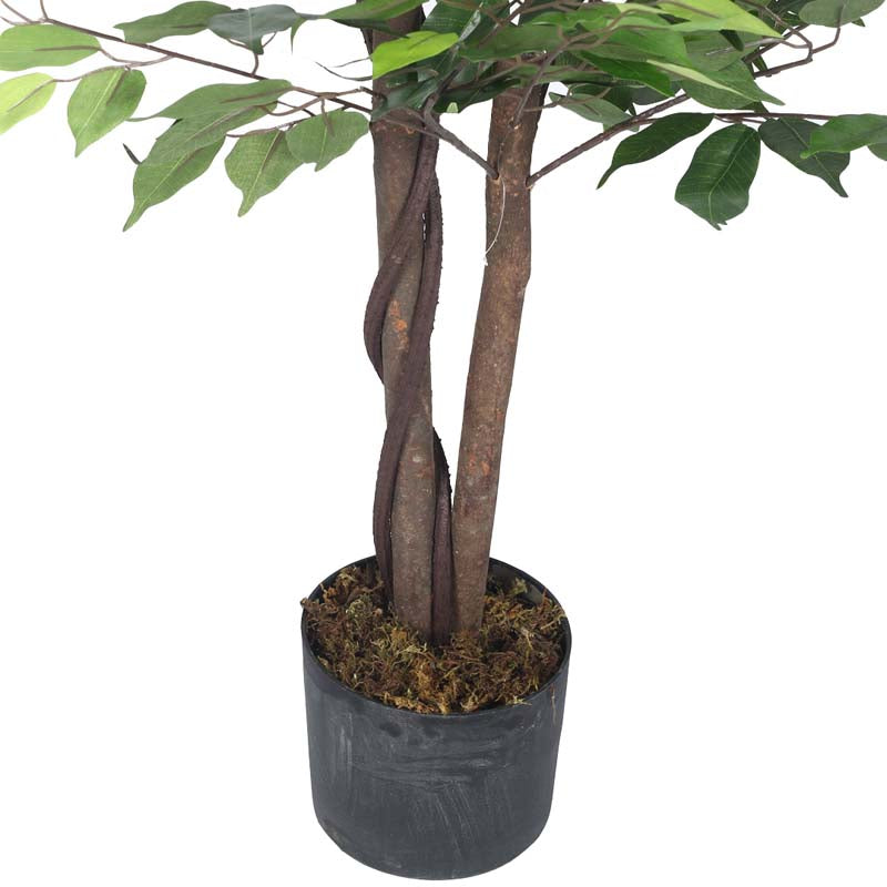 Buy Faux Lush Topiary Ficus Plant With Pot - 6 Feet Artificial Plants from Vaaree