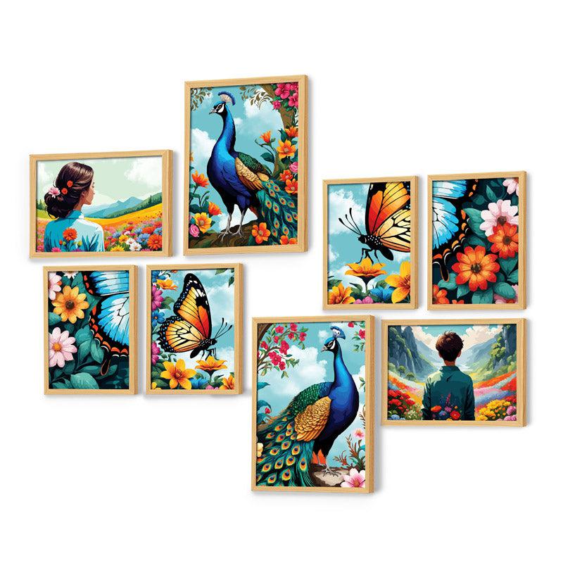 Buy Outburst Of Nature Wall Art - Set Of Eight Wall Art & Paintings from Vaaree