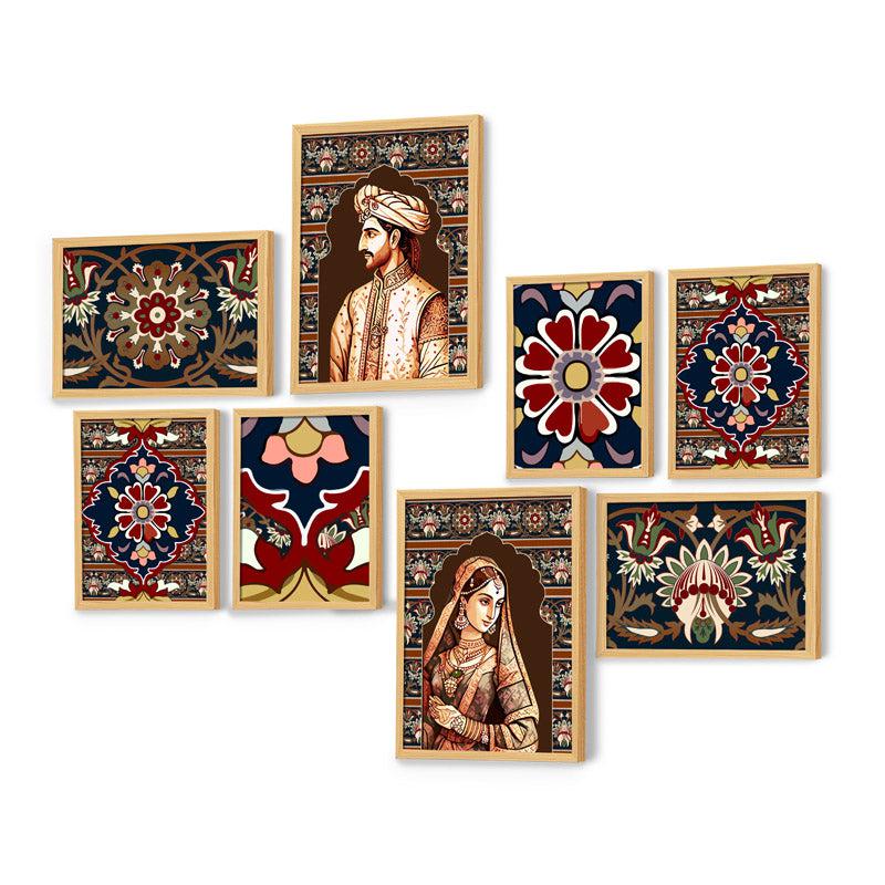 Buy Jahapana Mughal Wall Art - Set Of Eight Wall Art & Paintings from Vaaree