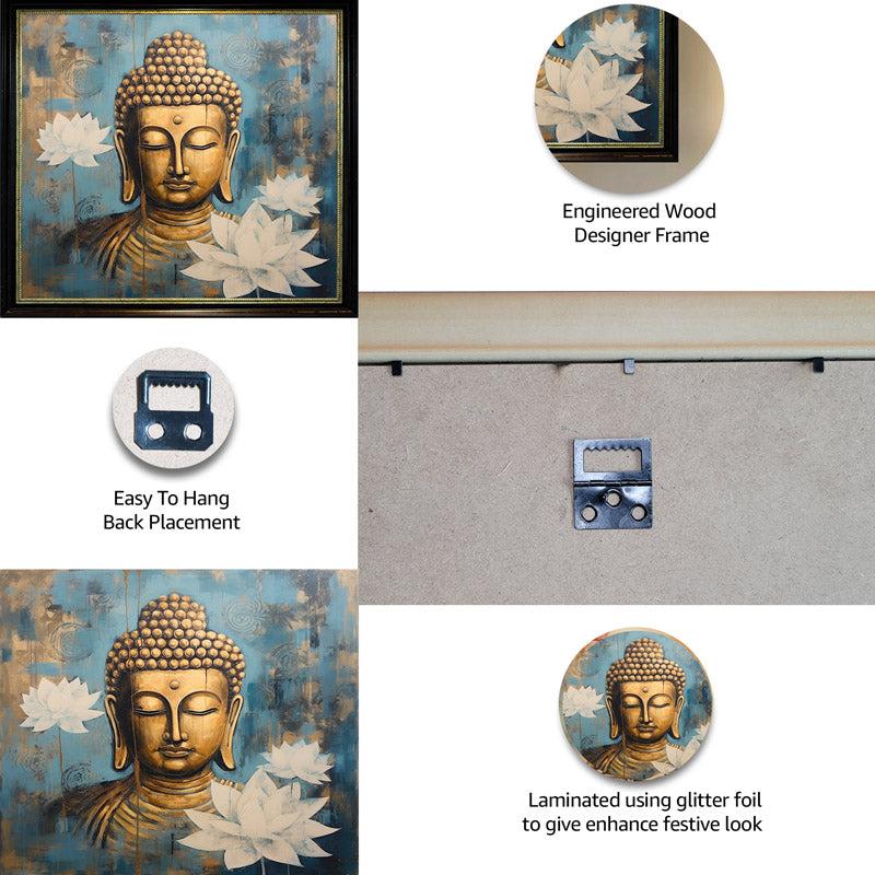 Buy White Lotus Buddha Wall Painting Wall Art & Paintings from Vaaree