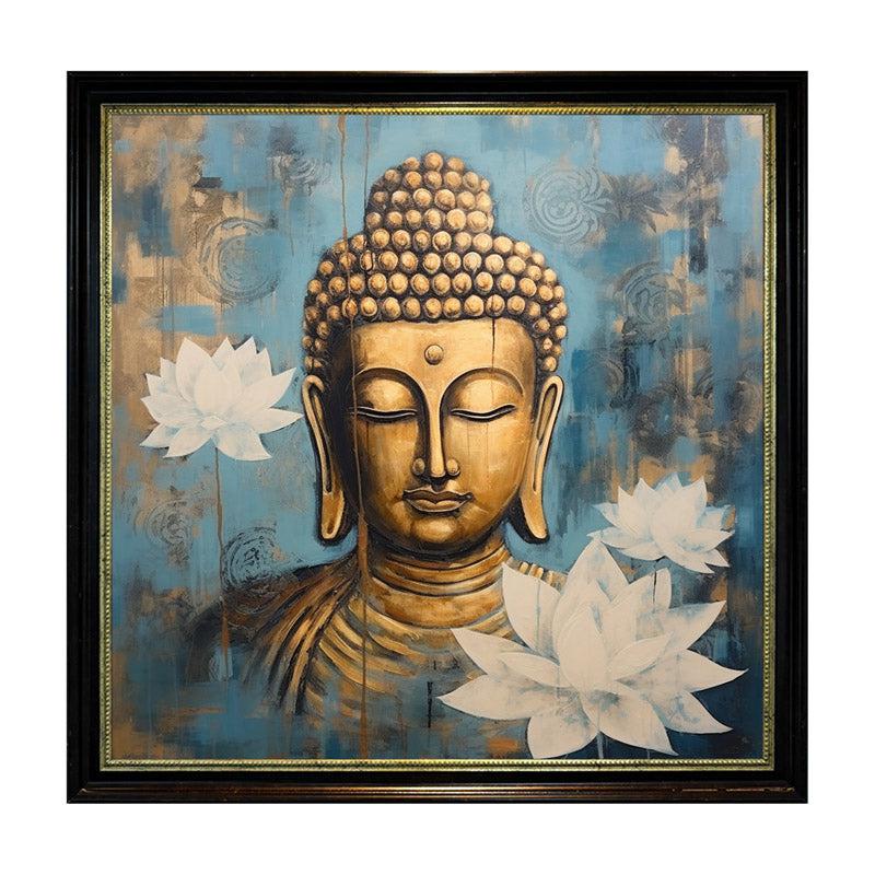 Buy White Lotus Buddha Wall Painting Wall Art & Paintings from Vaaree