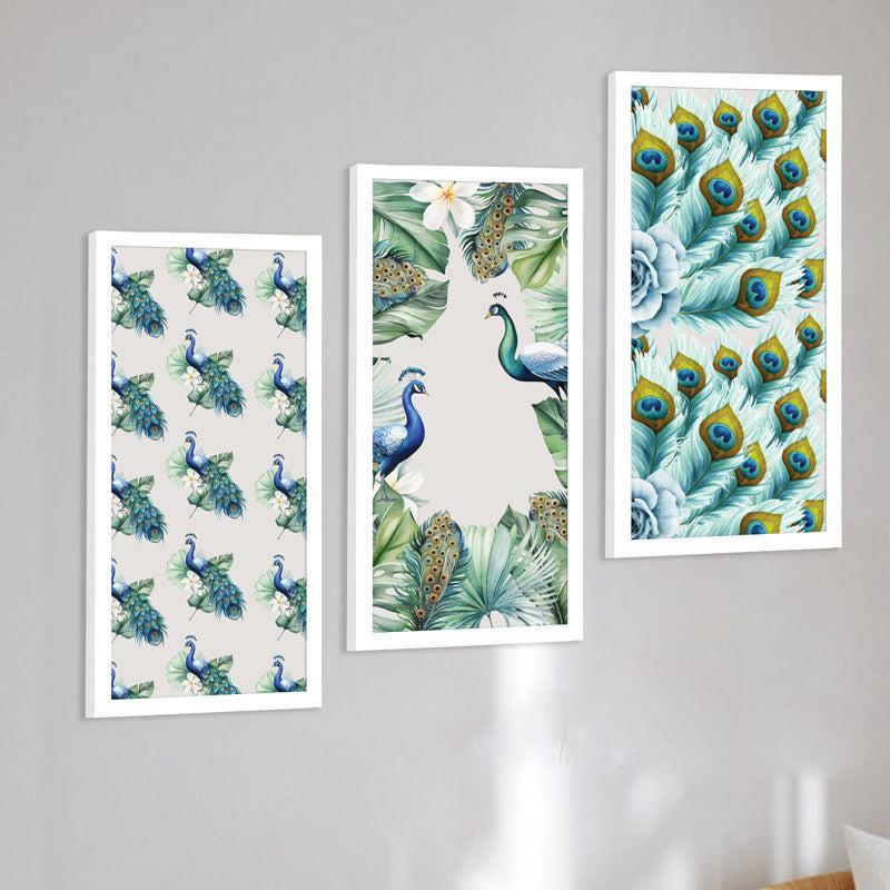 Buy Peacock Print Wall Art Wall Art & Paintings from Vaaree