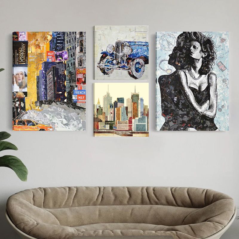 Painting - Collage Lifestyle Wall Art - Set Of Six