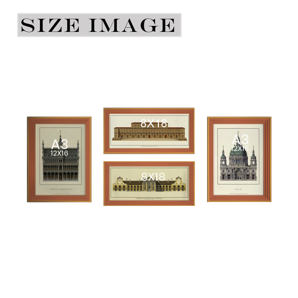 Buy Vintage Artchitecture Wall Art - Set Of Four Wall Art & Paintings from Vaaree