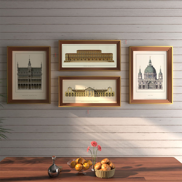 Wall Art & Paintings - Vintage Artchitecture Wall Art - Set Of Four