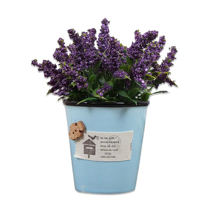 Buy Faux Lavender Plant In Blue Pot Artificial Plants from Vaaree