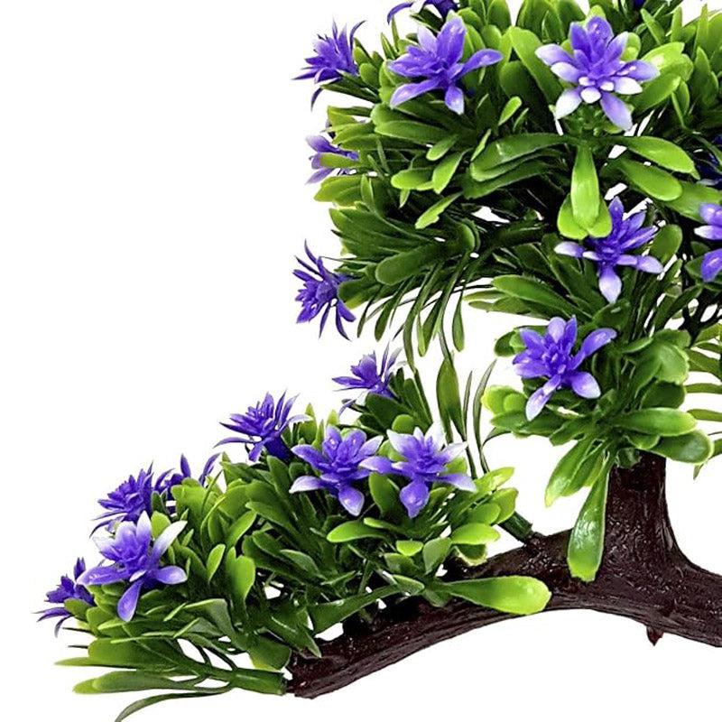 Buy Faux Purple Bonsai Plant With Pot Artificial Plants from Vaaree