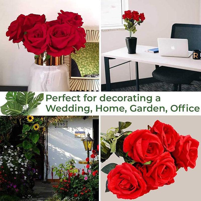 Buy Faux Bright Rose Bunch Artificial Flowers from Vaaree