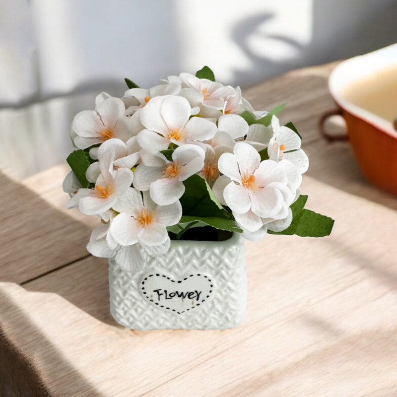 Buy Faux Jasmine Plant With Pot Artificial Plants from Vaaree