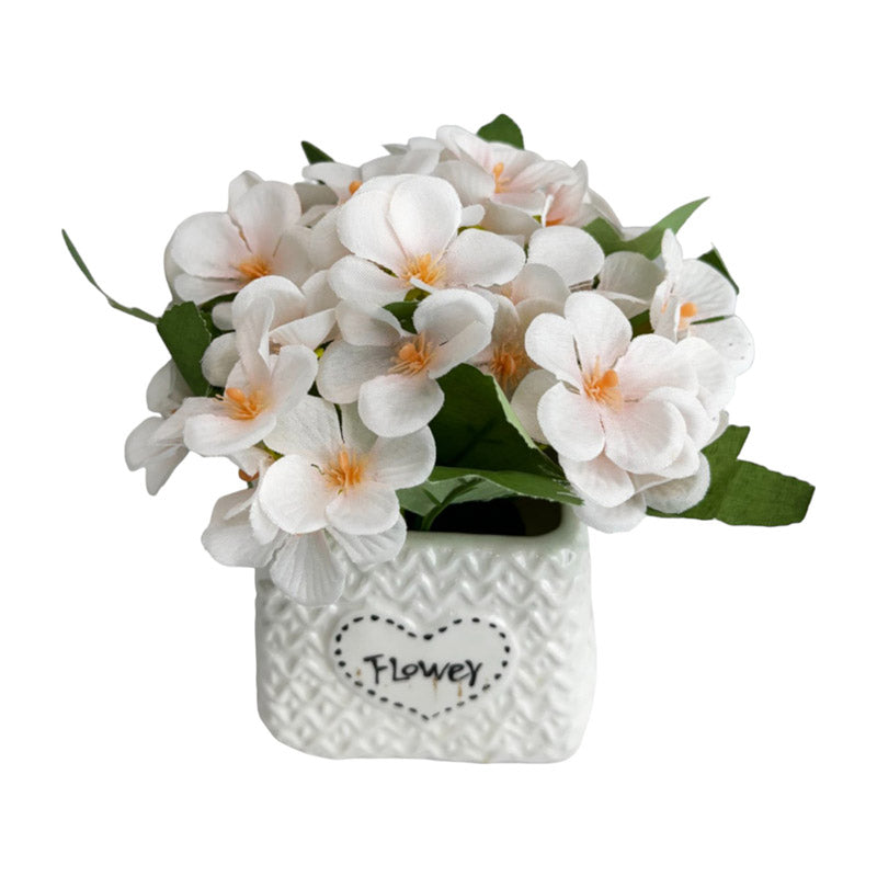 Buy Faux Jasmine Plant With Pot Artificial Plants from Vaaree