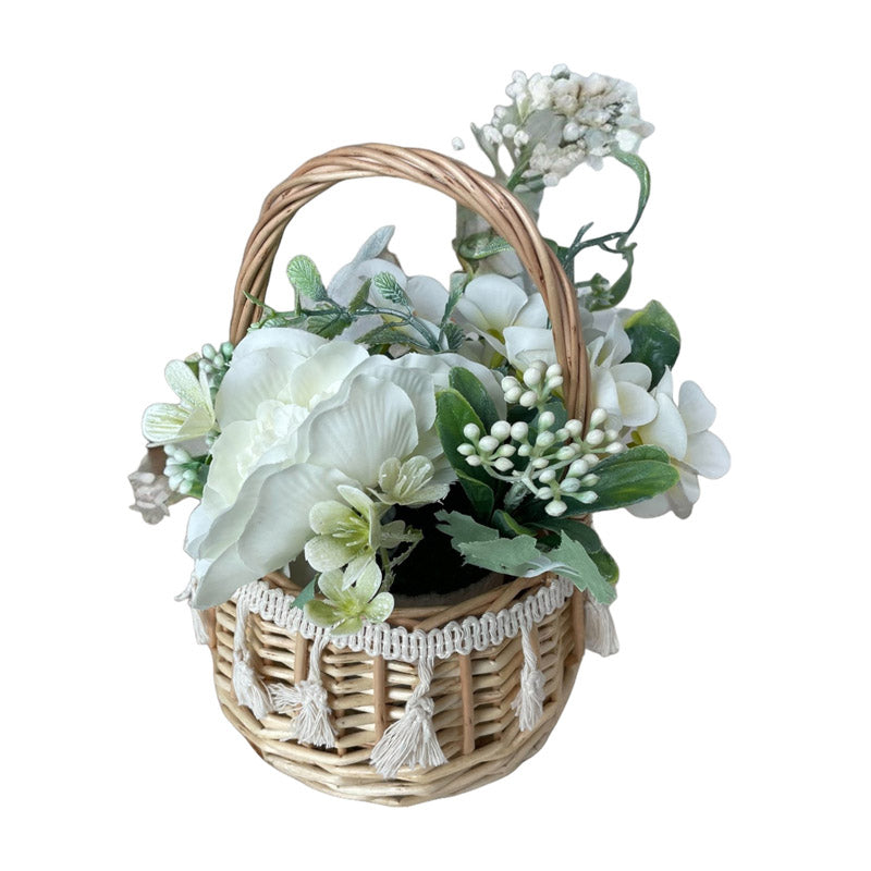 Buy Faux Wedding Bells Flower Basket Artificial Plants from Vaaree