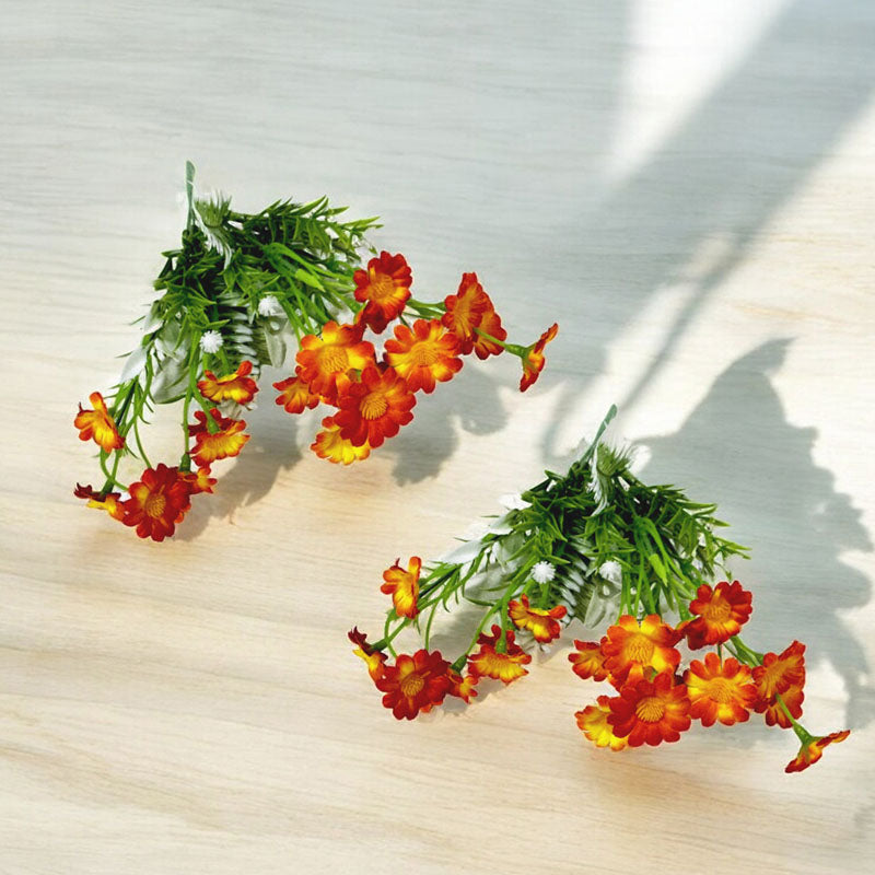 Buy Bit-Daisy Floral Stick - Orange Artificial Flowers from Vaaree