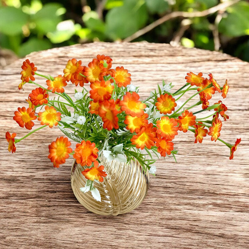 Buy Bit-Daisy Floral Stick - Orange Artificial Flowers from Vaaree