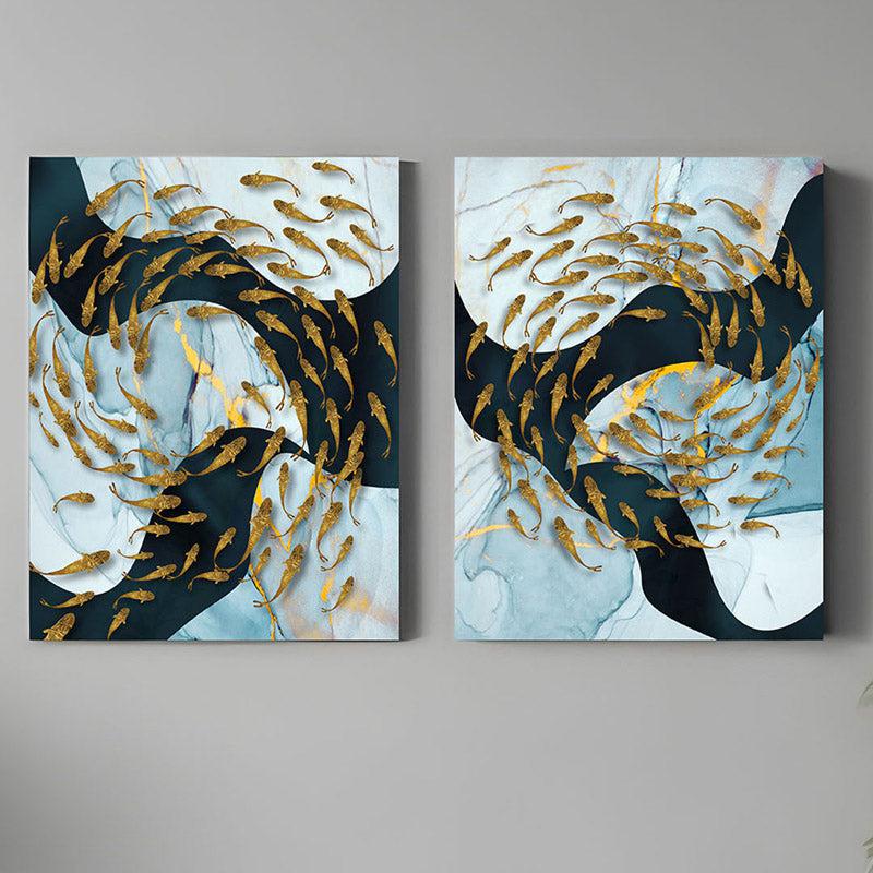 Buy Pene Marina Abstract Wall Art - Set of Two Wall Art & Paintings from Vaaree