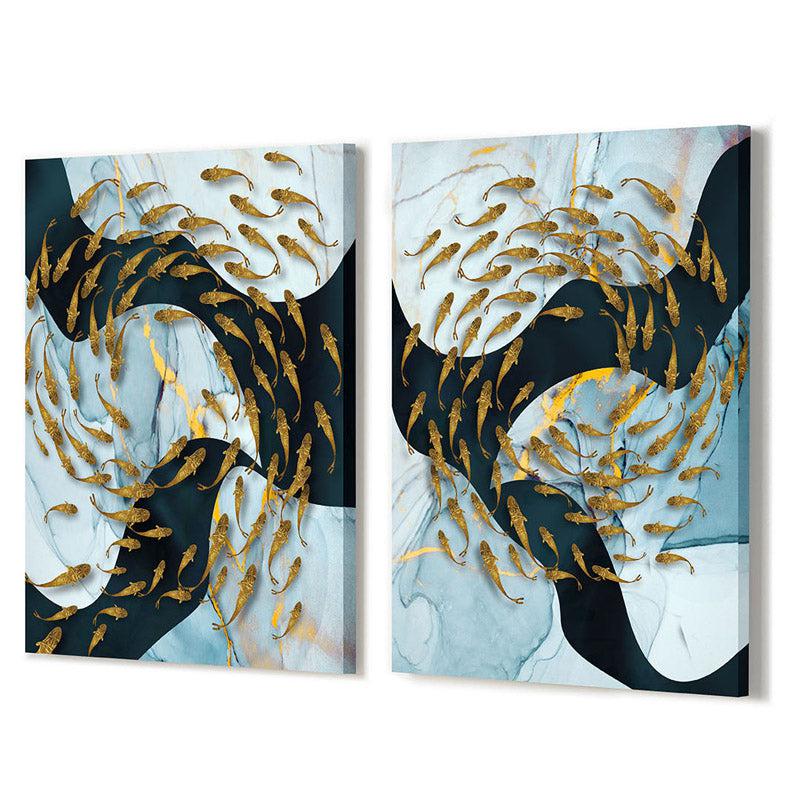 Buy Pene Marina Abstract Wall Art - Set of Two Wall Art & Paintings from Vaaree