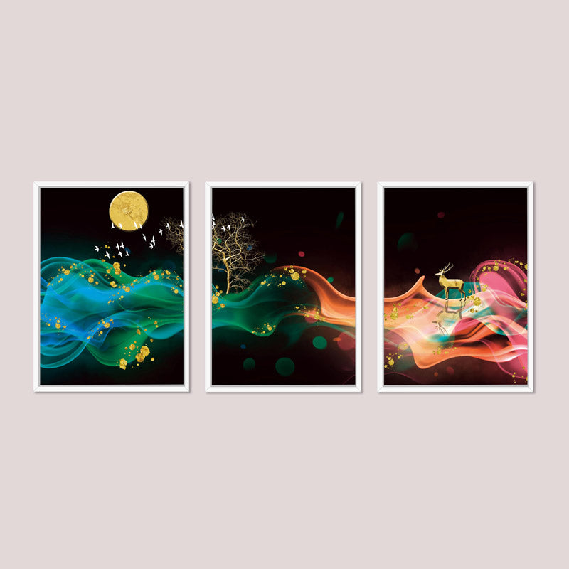 Buy Pure Magic Wall Art - Set Of Three Wall Art & Paintings from Vaaree