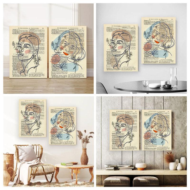 Buy Feminine Flow Wall Painting - Set Of Two Wall Art & Paintings from Vaaree