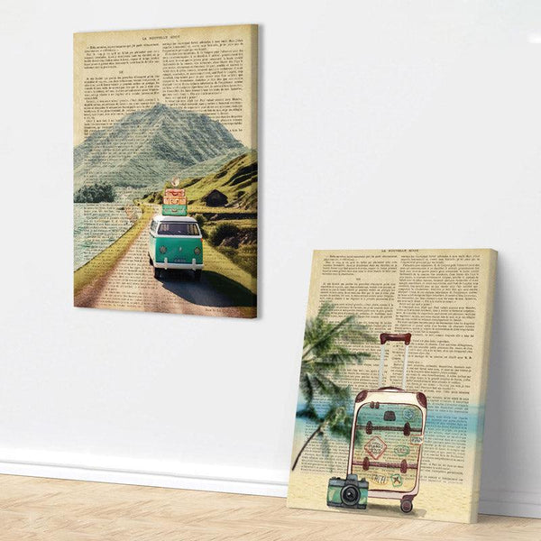 Buy Hit The Road Wall Painting - Set Of Two Wall Art & Paintings from Vaaree