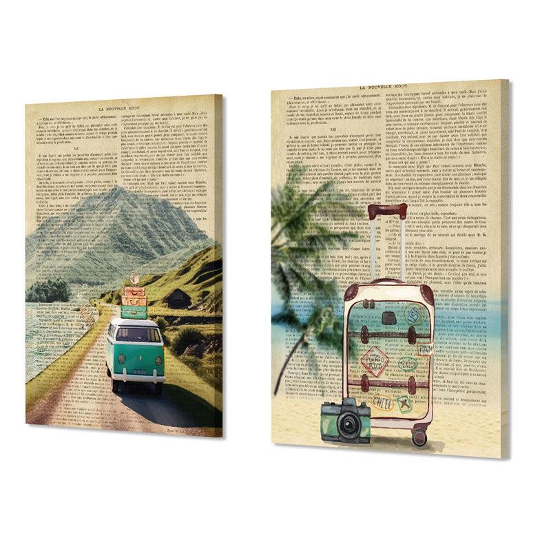 Buy Hit The Road Wall Painting - Set Of Two Wall Art & Paintings from Vaaree