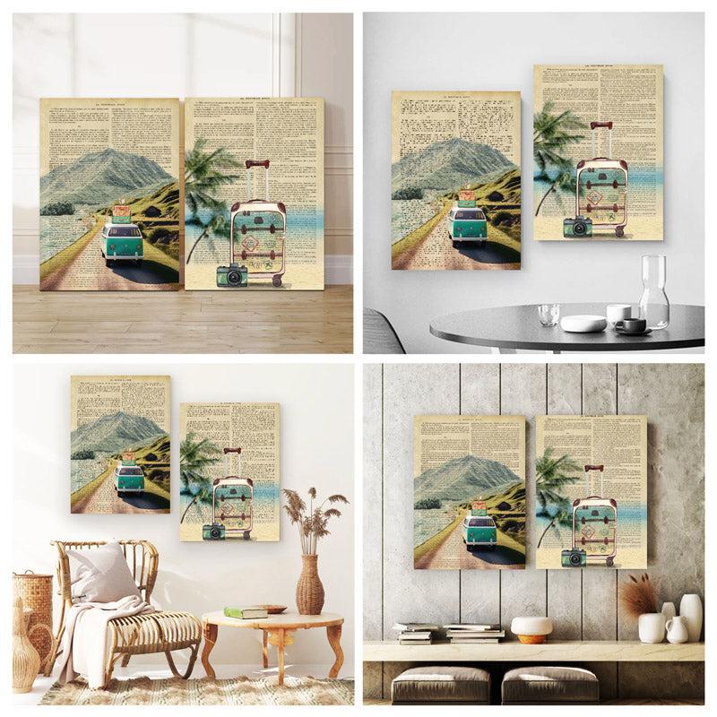 Buy Hit The Road Wall Painting - Set Of Two Wall Art & Paintings from Vaaree