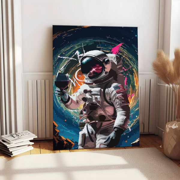 Buy Astronaut In Galaxy Wall Painting Wall Art & Paintings from Vaaree