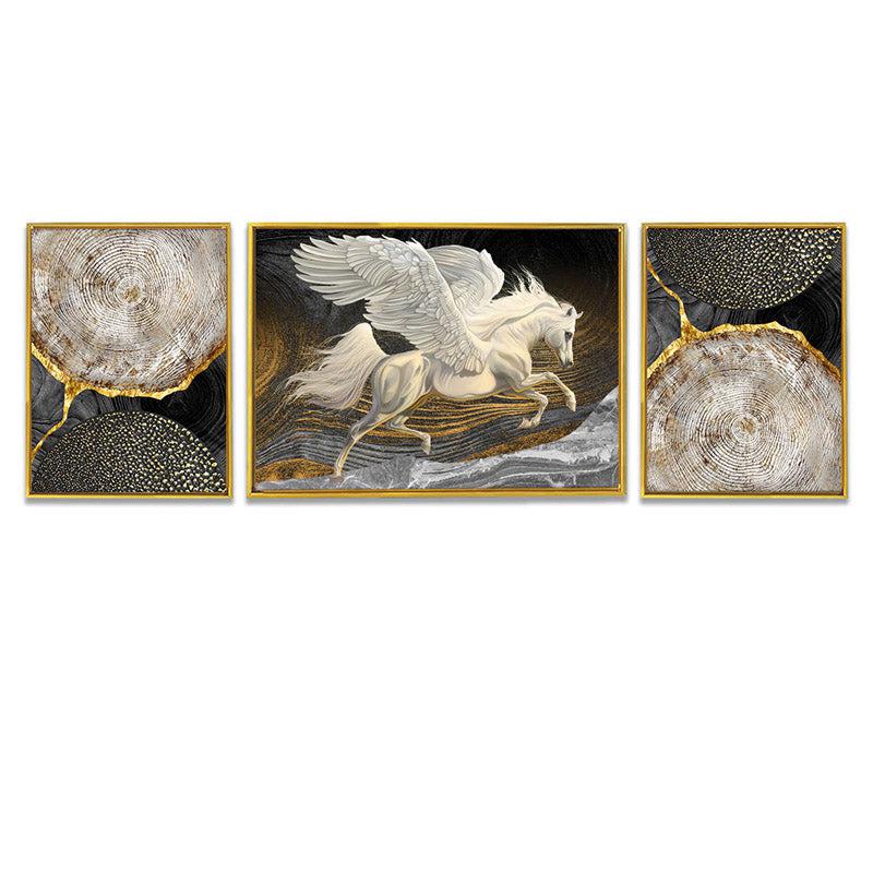 Buy Cassie Golden Wall Art - Set Of Three Wall Art & Paintings from Vaaree