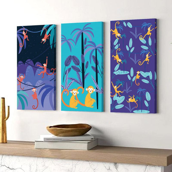 Buy Abstarct Bandar Wall Art - Set Of Three Wall Art & Paintings from Vaaree