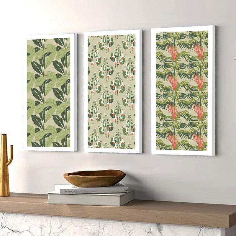 Buy Green Gravia Wall Art - Set Of Three Wall Art & Paintings from Vaaree