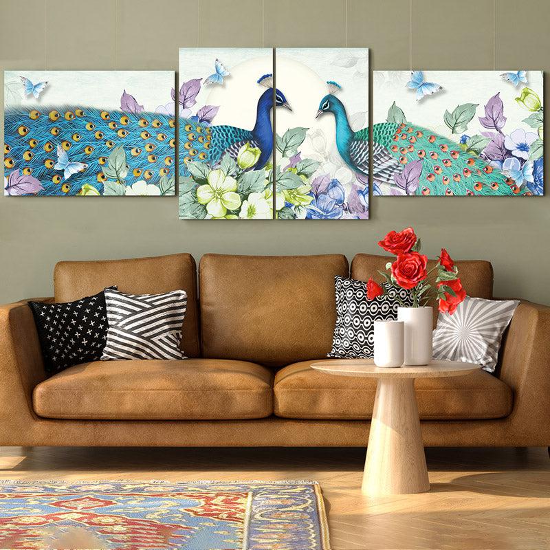 Buy Azure Mayoora Wall Art - Set Of Four Wall Art & Paintings from Vaaree