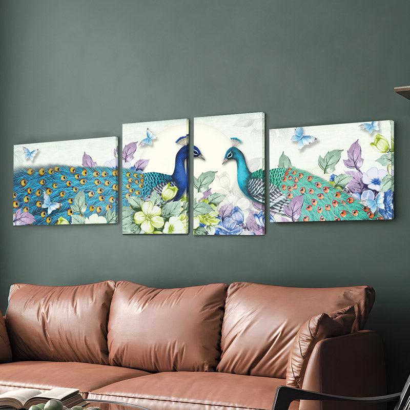 Buy Azure Mayoora Wall Art - Set Of Four Wall Art & Paintings from Vaaree