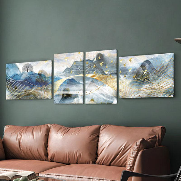 Buy Celestial Peaks Wall Art - Set Of Four Wall Art & Paintings from Vaaree