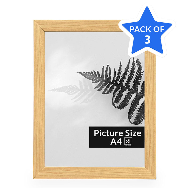 Buy Arabella Photo Frame (Beige) - Set of Three Photo Frames from Vaaree