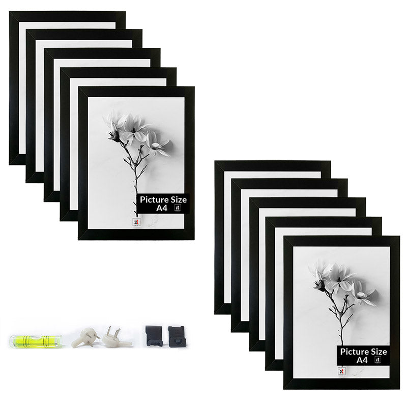 Buy Arabella Photo Frame (Black) - Set Of Ten Photo Frames from Vaaree