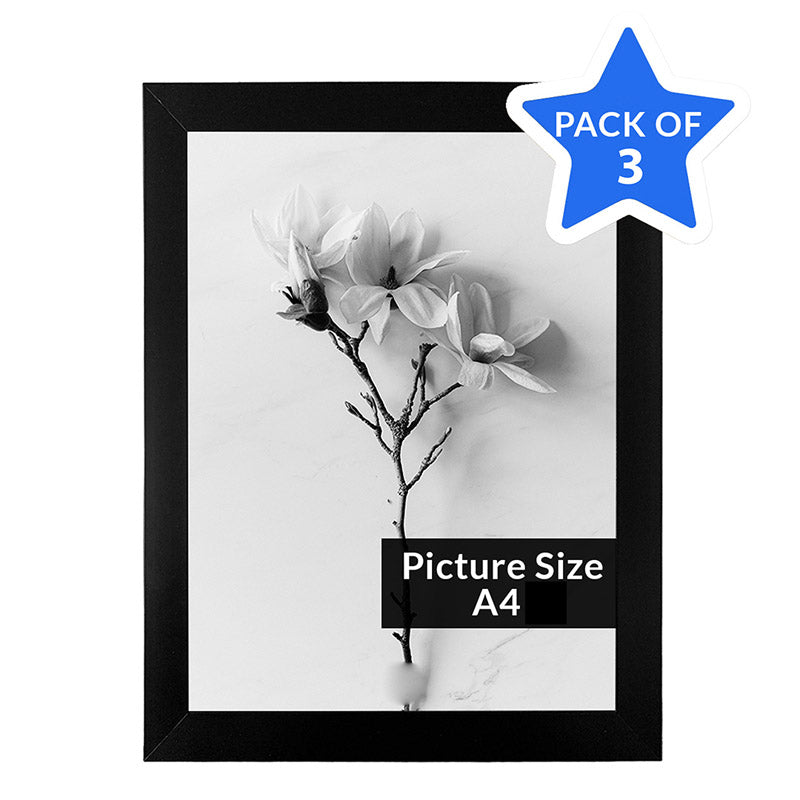 Buy Arabella Photo Frame (Black) - Set of Three Photo Frames from Vaaree