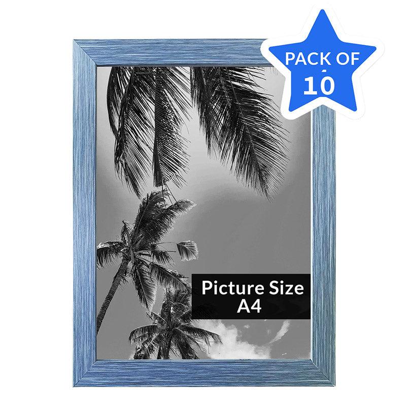 Buy Arabella Photo Frame (Blue) - Set Of Ten Photo Frames from Vaaree