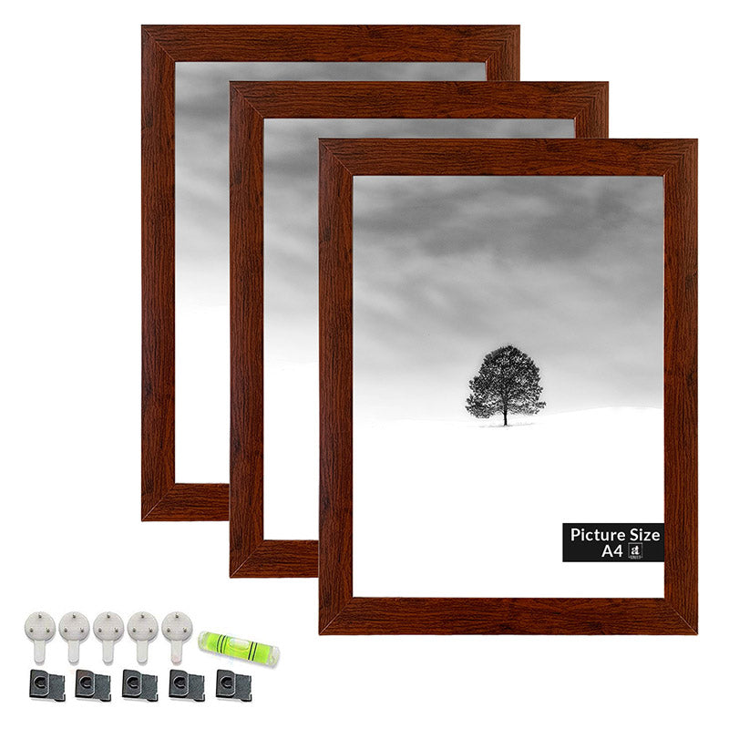 Buy Arabella Photo Frame (Brown) - Set of Three Photo Frames from Vaaree