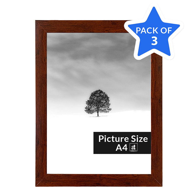 Buy Arabella Photo Frame (Brown) - Set of Three Photo Frames from Vaaree