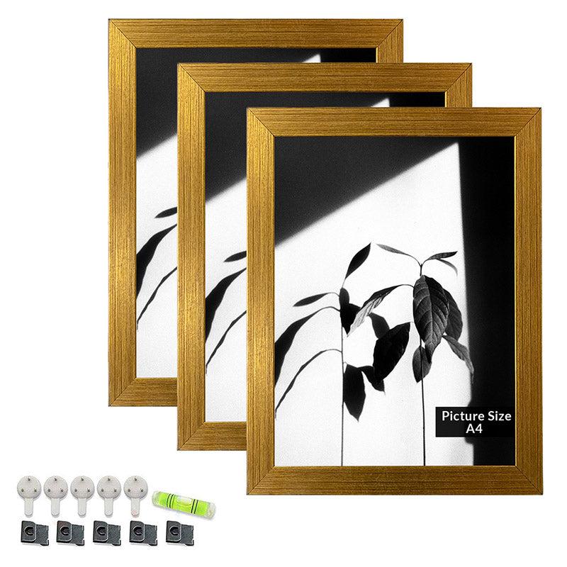 Buy Arabella Photo Frame (Gold) - Set of Three Photo Frames from Vaaree