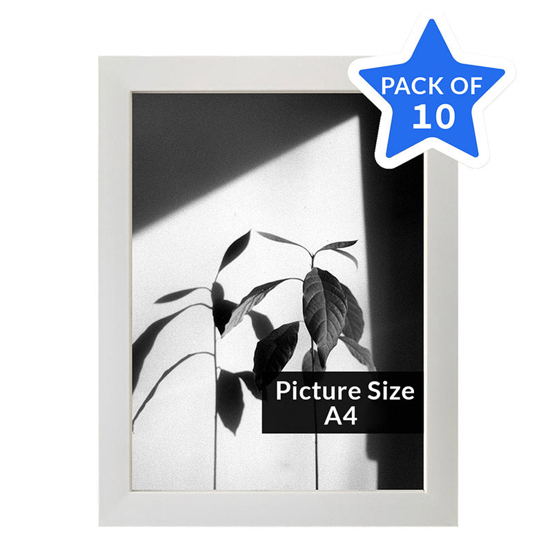 Buy Arabella Photo Frame (White) - Set Of Ten Photo Frames from Vaaree