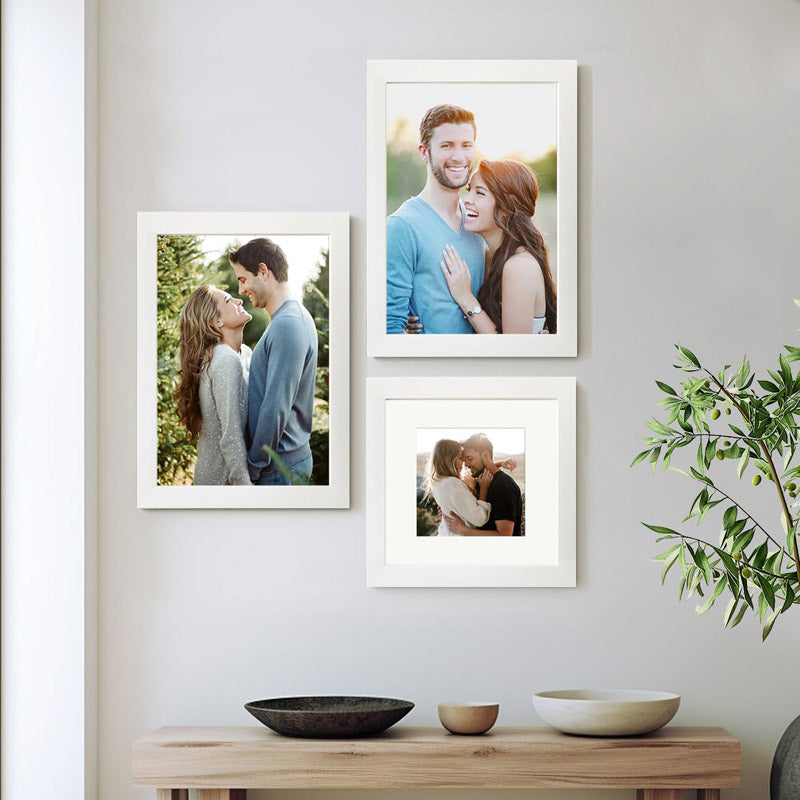 Buy Ansa Photo Frame (White) Photo Frame - Set Of Three Photo Frames from Vaaree