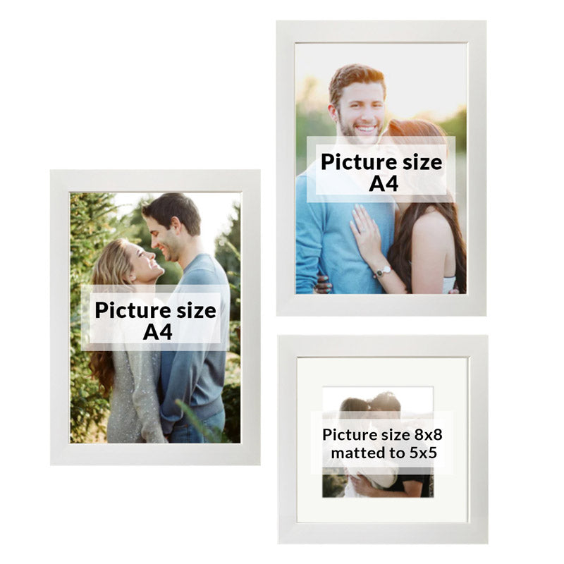 Buy Ansa Photo Frame (White) Photo Frame - Set Of Three Photo Frames from Vaaree