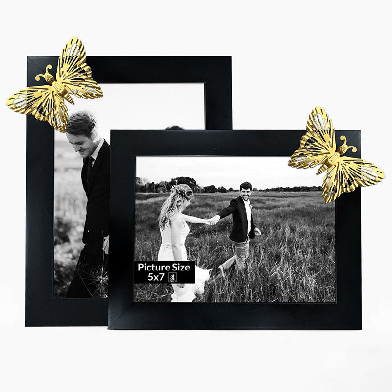 Buy Evangeline Photo Frame (Black) - Set of Two Photo Frames from Vaaree