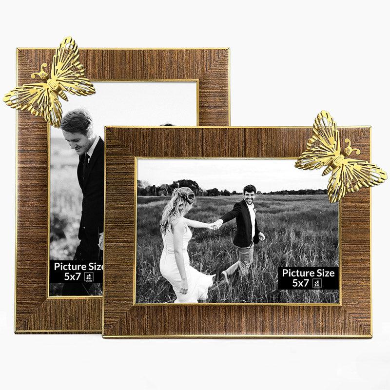 Buy Evangeline Photo Frame (Brown) - Set of Two Photo Frames from Vaaree