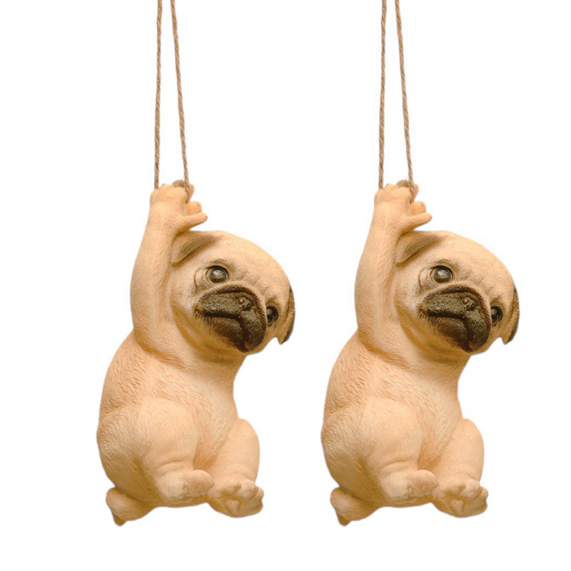 Buy Whimsy Pug Showpiece - Set Of Two Showpieces from Vaaree