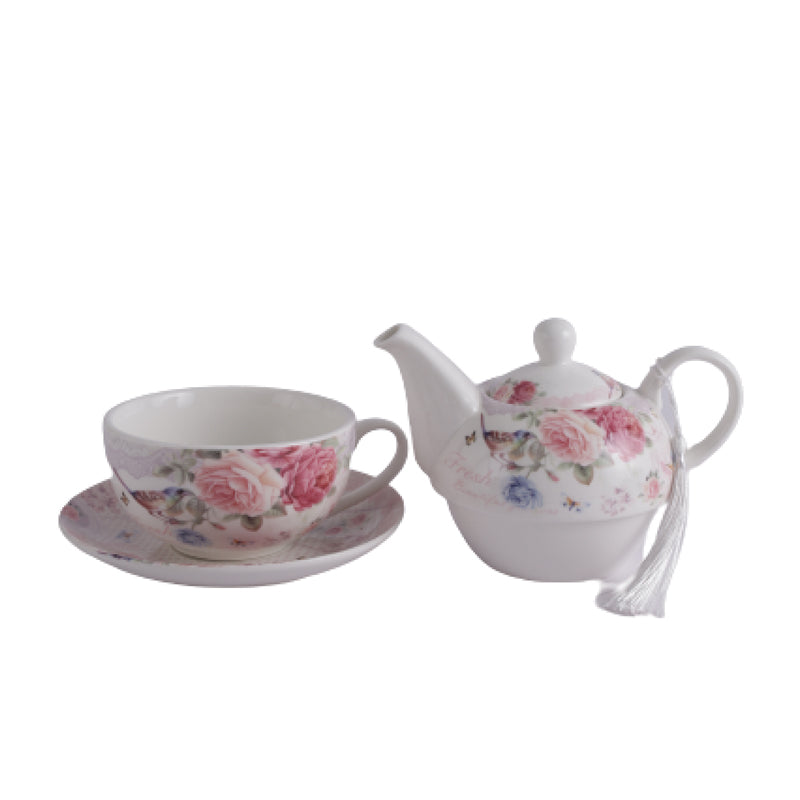 Buy Florae Quint Tea Set - Three Piece Set Tea Set & Tea Pots from Vaaree